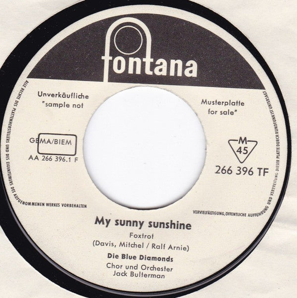 Die Blue Diamonds* : My Sunny Sunshine / Baluba, O Baluba (7", Single, Promo)