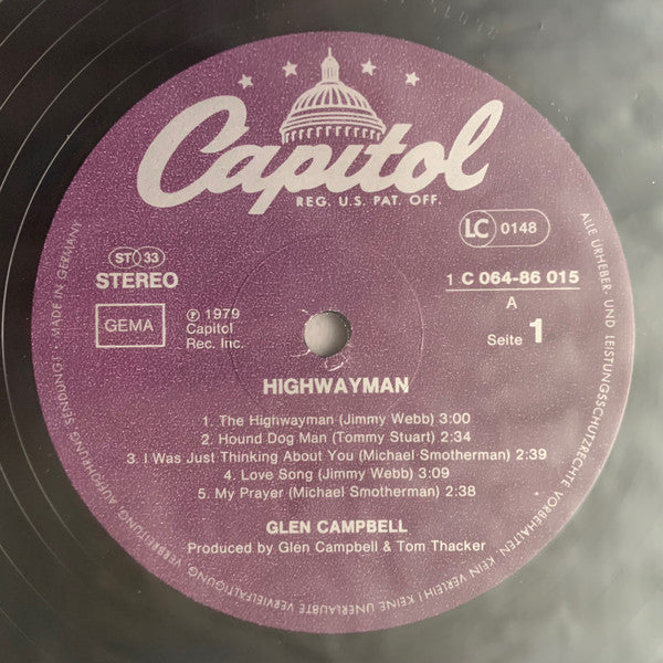Glen Campbell : Highwayman (LP, Album)