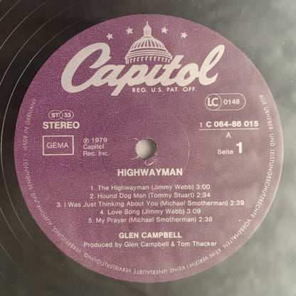 Glen Campbell : Highwayman (LP, Album)