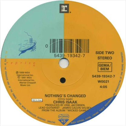 Chris Isaak : Dancin' (7", Single)