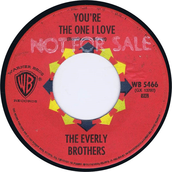 Everly Brothers : You're The One I Love (7", Promo)