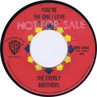 Everly Brothers : You're The One I Love (7", Promo)