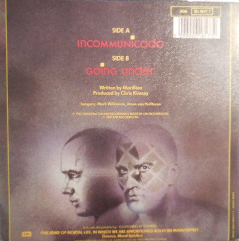 Marillion : Incommunicado (7", Single)