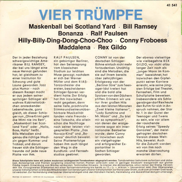 Various : Vier Trümpfe (7", EP)