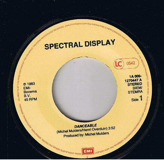 Spectral Display : Danceable / Big 5 (7", Single)