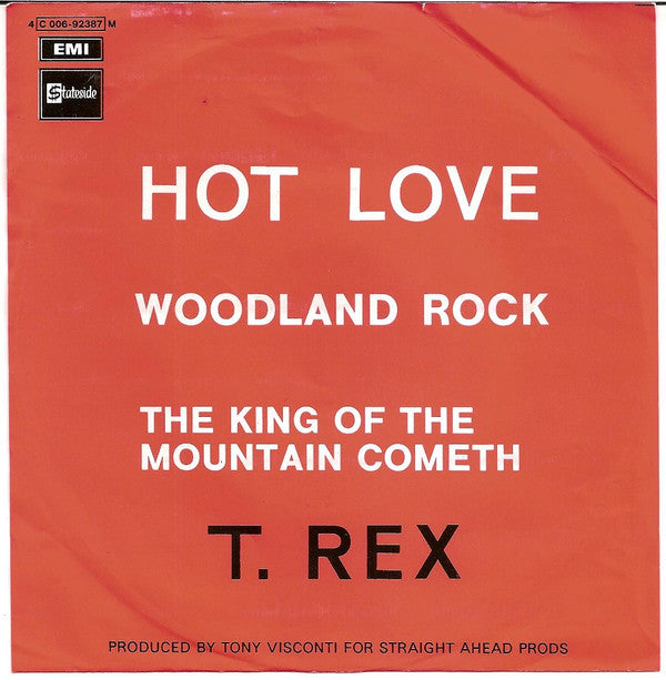 T. Rex : Hot Love (7", Mono)