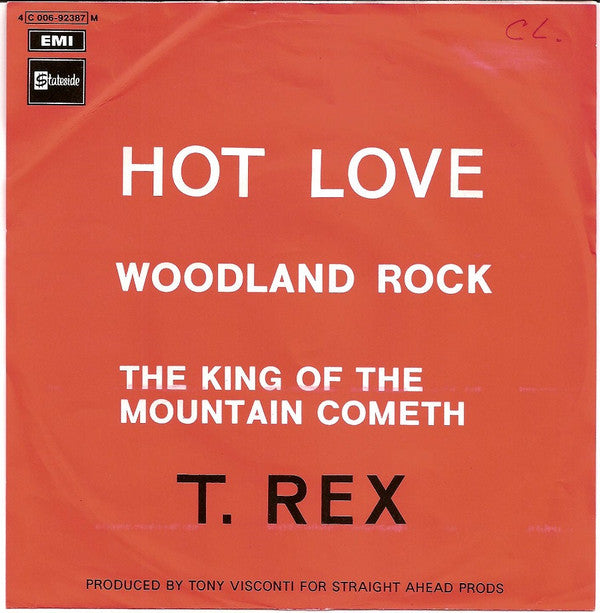 T. Rex : Hot Love (7", Mono)