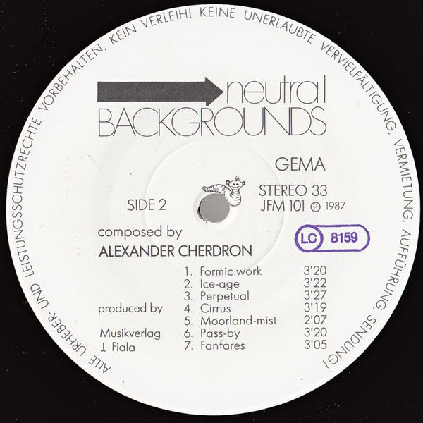Andreas Köbner / Alexander Cherdron : Neutral Backgrounds  (LP, Album)