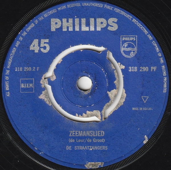 De Straatzangers : Als De Klok Van Arnemuiden (7", Single, Mono)