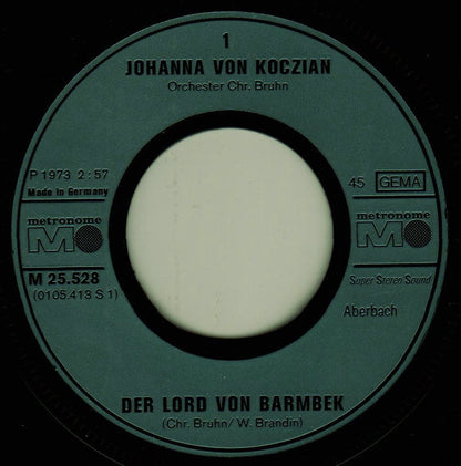 Johanna Von Koczian : Der Lord Von Barmbek / Miss Henderson (7", Single)
