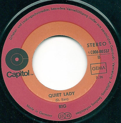 Rig (5) : Sister Liza Bookman / Quiet Lady (7")