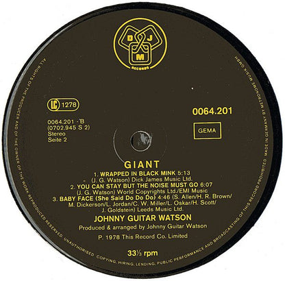 Johnny Guitar Watson : Giant (LP, Album)