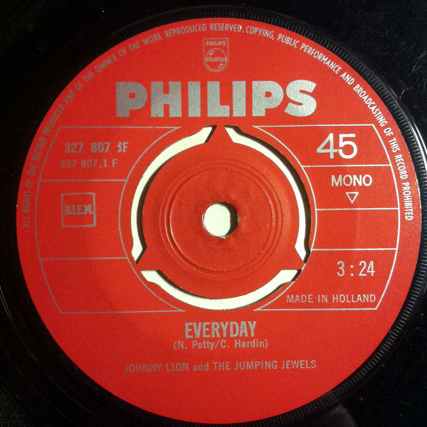 Johnny Lion And The Jumping Jewels : Everyday / I Wanna Dance With You (7", Single, Mono)