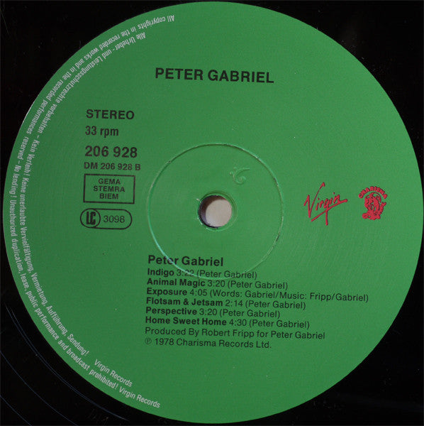 Peter Gabriel : Peter Gabriel (LP, Album, RE)