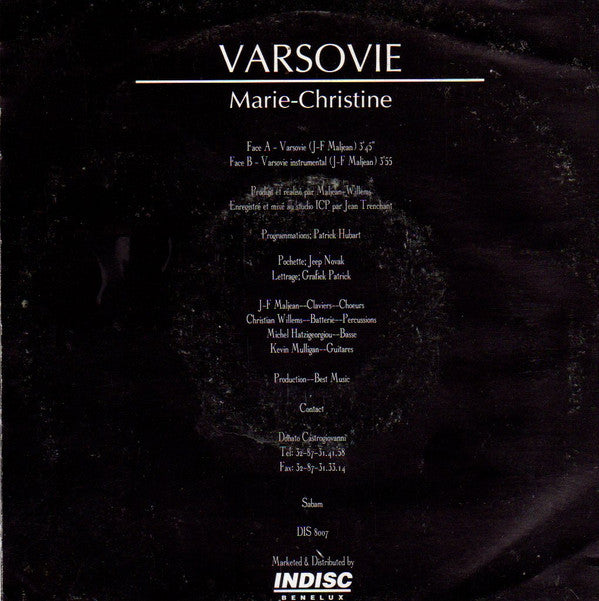 Marie-Christine Maillard : Varsovie (7", Single)