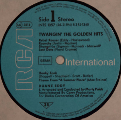 Duane Eddy : Twangin' The Golden Hits (LP, Album, Mono, RE)