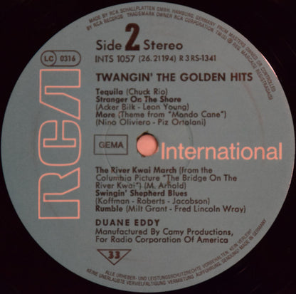 Duane Eddy : Twangin' The Golden Hits (LP, Album, Mono, RE)