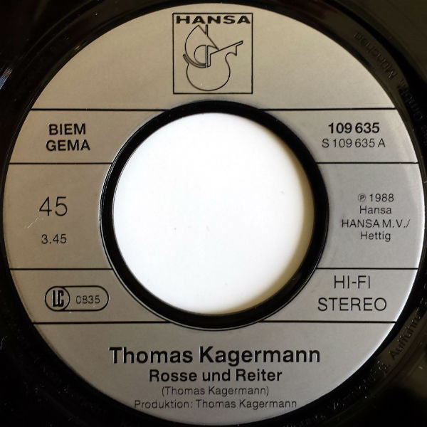 Thomas Kagermann : Rosse Und Reiter / Leuchtende Pyramiden (7", Single, Promo)