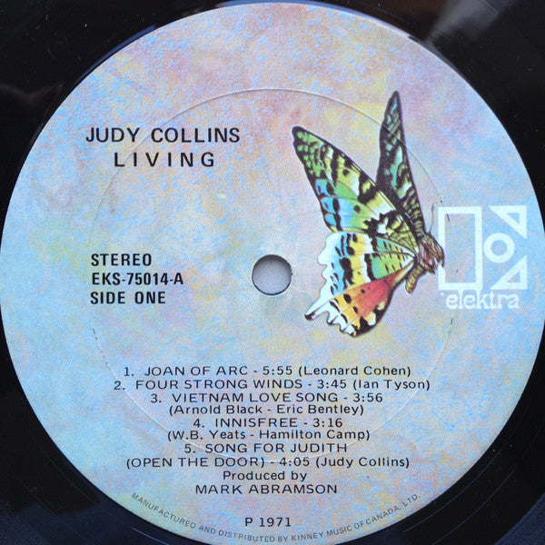 Judy Collins : Living (LP, Album, Gat)