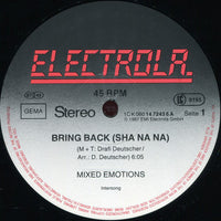Mixed Emotions : Bring Back (Sha Na Na) (Extended Sha na na-Mix) (12")