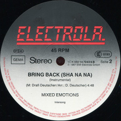 Mixed Emotions : Bring Back (Sha Na Na) (Extended Sha na na-Mix) (12")