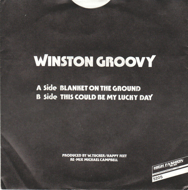 Winston Groovy : Blanket On The Ground (7", Single)