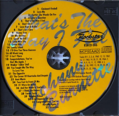 Johnny Burnette : That's The Way I Feel (CD, Comp)