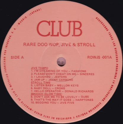 Various : Rare Doo Wop Jive & Stroll  (LP, Comp)
