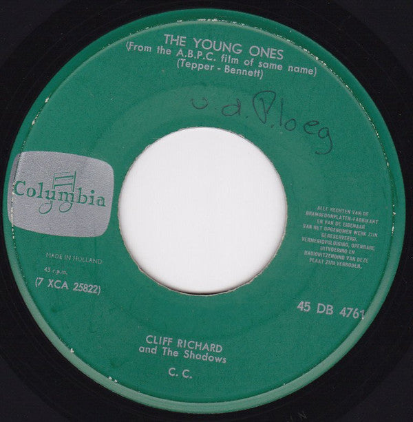 Cliff Richard & The Shadows : The Young Ones (7", Single)