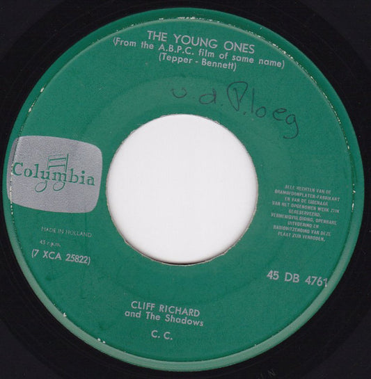 Cliff Richard & The Shadows : The Young Ones (7", Single)
