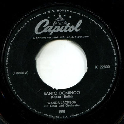 Wanda Jackson : Santo Domingo / Oh, Blacky Joe (7", Single)