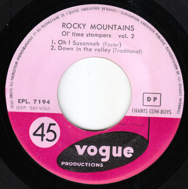 Rocky Mountains Ol' Time Stompers : Vol. 2 (7", EP, RE)