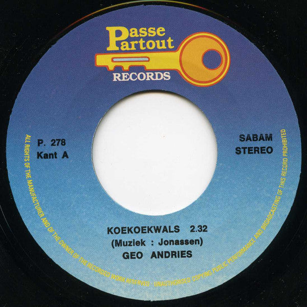 Geo Andries : Koekoekwals / Straatorgelwals (7", Single)