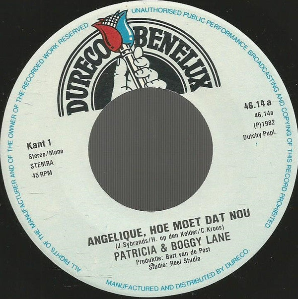 Patricia & Boggy Lane : Angélique Hoe Moet Dat Nou? / Ik Hou Van Disco (7", Single)
