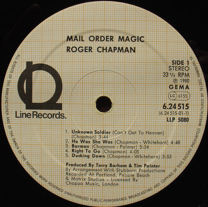 Roger Chapman And The Shortlist : Mail Order Magic (LP, Album)
