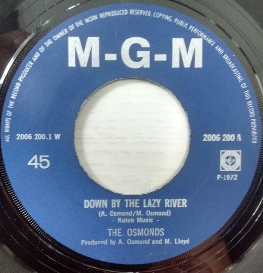 The Osmonds : Down By The Lazy River / Utah (7")