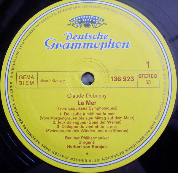 Debussy* / Ravel* - Berliner Philharmoniker · Herbert von Karajan : La Mer · Prélude À L'Après-Midi D'Un Faune / Daphnis Et Chloé, Suite N° 2 (LP, RE)