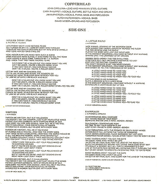 Copperhead : Copperhead (LP, Album, RE)