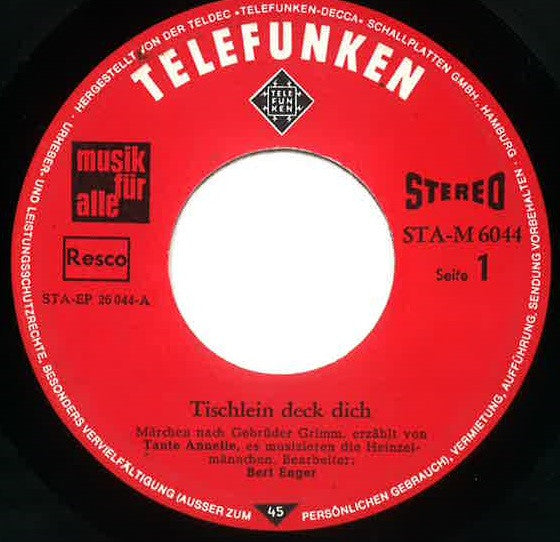 Gebrüder Grimm : Tischlein Deck Dich / Rumpelstilzchen (7")