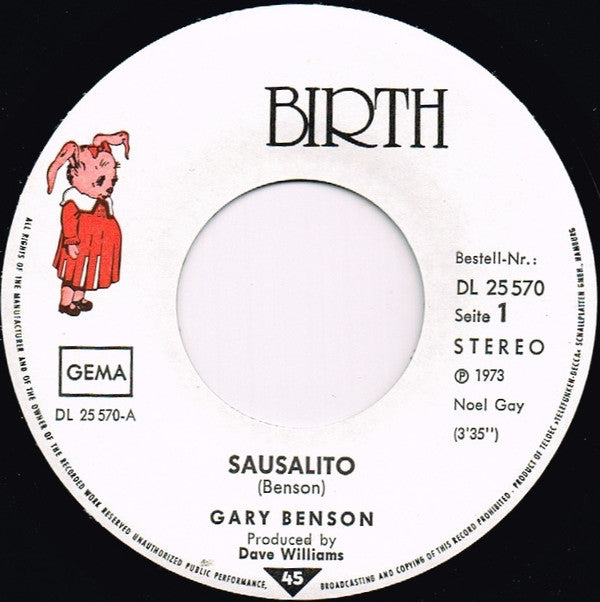 Gary Benson : Sausalito (7", Single)