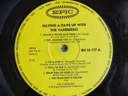 The Yardbirds : Having A Rave Up With The Yardbirds (LP, Album)