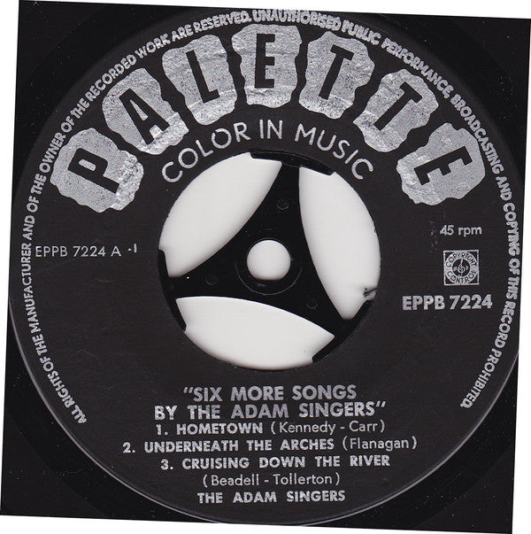 The Adam Singers : Six More Songs (7", EP)