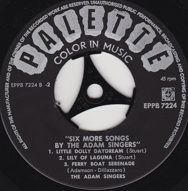 The Adam Singers : Six More Songs (7", EP)