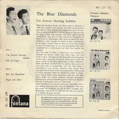 The Blue Diamonds : I'm Forever Blowing Bubbles (7")