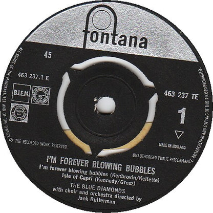 The Blue Diamonds : I'm Forever Blowing Bubbles (7")