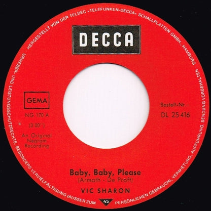 Vic Sharon : Baby, Baby, Please (7", Single)