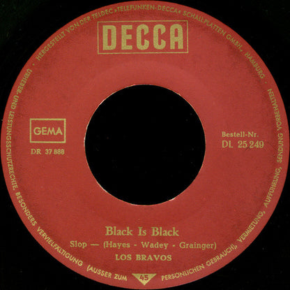Los Bravos : Black Is Black (7", Single)