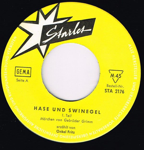 Gebrüder Grimm : Hase Und Swinegel (7", Single)
