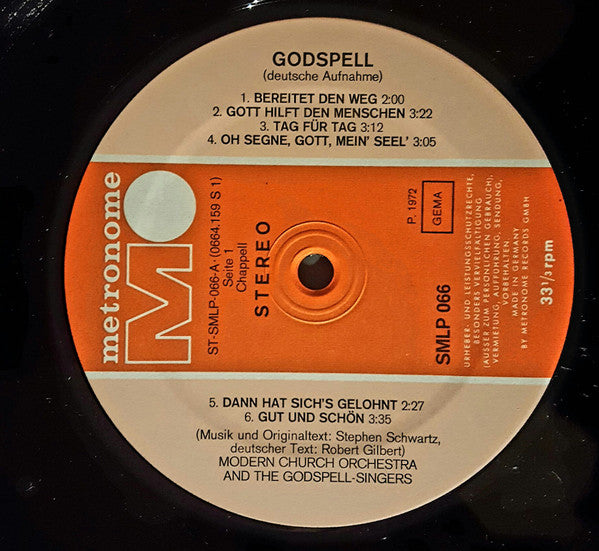 Modern Church Orchestra, The Godspell Singers : Godspell (LP, Album)