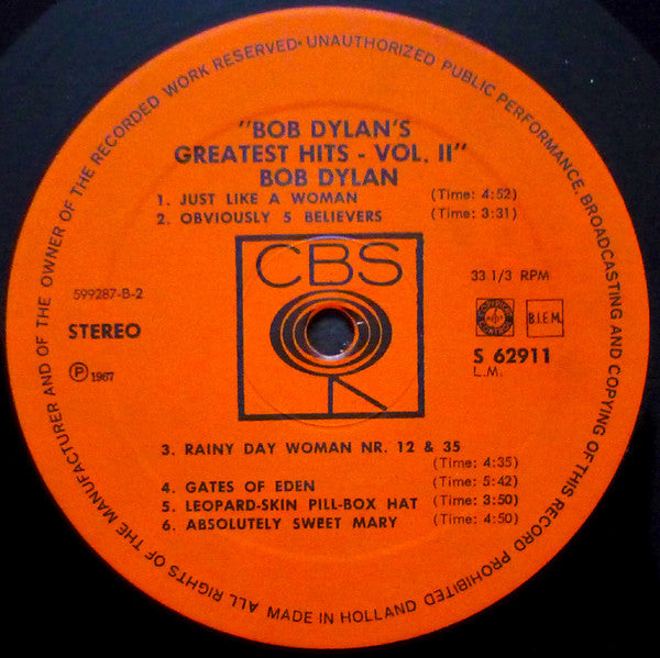 Bob Dylan : Bob Dylan's Greatest Hits 2 (LP, Comp)